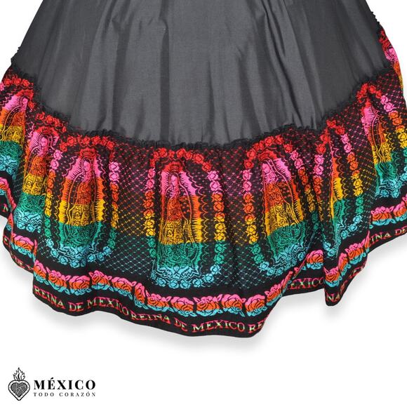 Mexican Dress Virgen de Guadalupe SKIRT only day of the dead - Picture 6 of 7